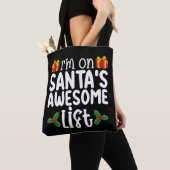 Ik sta op Santa's Geweldige lijst met mooie ondeug Tote Bag (Dichtbij)