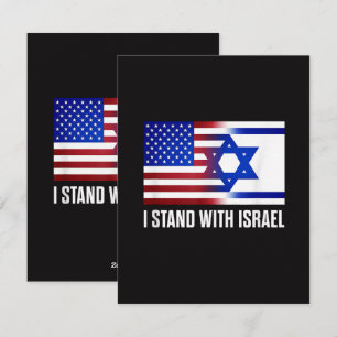 Ik sta patriottisch achter Israël Feestdagenkaart