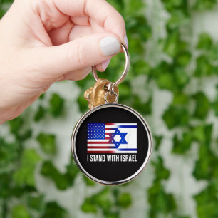 Ik sta patriottisch achter Israël Sleutelhanger