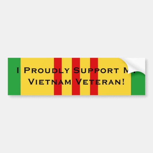 Ik sta volledig achter mijn Vietnam veteraan Bumpersticker (Voorkant)
