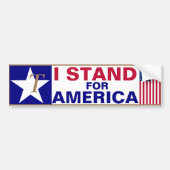 Ik sta voor Amerika Bumpersticker (Voorkant)