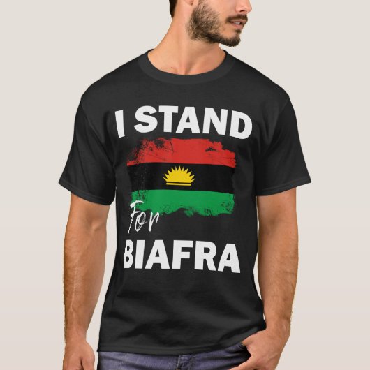 Ik sta voor biafra t-shirt (Voorkant)