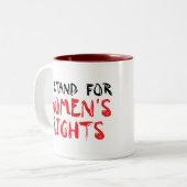 Ik sta voor de Mok van de rechten van de vrouw (Voorkant links)