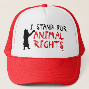Ik sta voor de rechten van dieren trucker pet