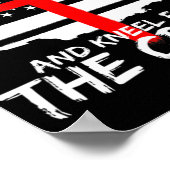 Ik sta voor de vlag en Kneel voor de Cross Patri Poster (Hoek)