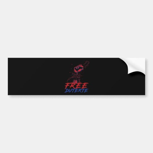 Ik sta voor Duterte Free DU30 Free Duterte Bumpersticker (Voorkant)