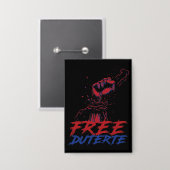 Ik sta voor Duterte Free DU30 Free Duterte Button (Voorkant / Achterkant)