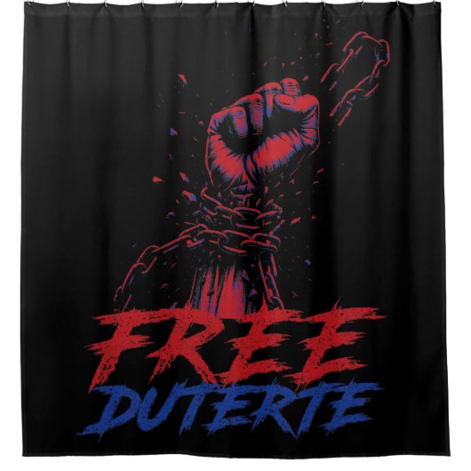Ik sta voor Duterte Free DU30 Free Duterte Douchegordijn (Voorkant)