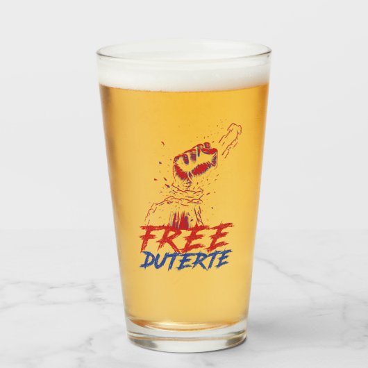 Ik sta voor Duterte Free DU30 Free Duterte Glas (Voorkant gevuld)