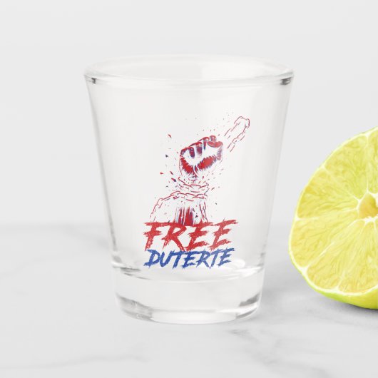 Ik sta voor Duterte Free DU30 Free Duterte Shot Glas (Voorkant)