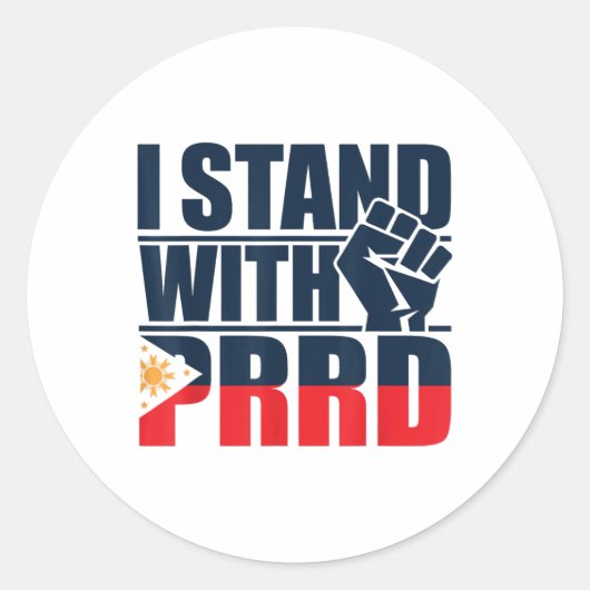 Ik sta voor Duterte Free Duterte Ronde Sticker (Voorkant)