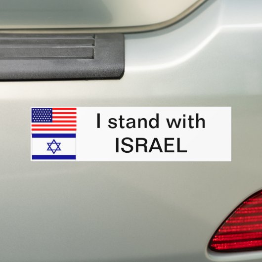 Ik sta voor Israël Bumpersticker (Op auto)