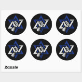 Ik sta voor Israël Ronde Sticker (Vel)