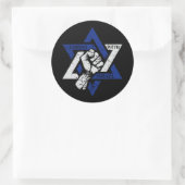 Ik sta voor Israël Ronde Sticker (Tas)