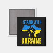 Ik sta voor Oekraïne, de Oekraïense vlag stijgt he Magneet (Voorkant / Achterkant)