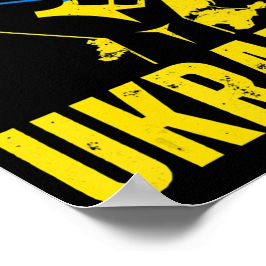 Ik sta voor Oekraïne, de Oekraïense vlag stijgt he Poster (Hoek)