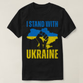 Ik sta voor Oekraïne, de Oekraïense vlag stijgt he T-shirt (Design voorkant)