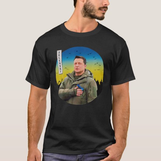 Ik sta voor Oekraïne grappige Oekraïense boerensta T-shirt (Voorkant)
