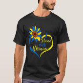 Ik sta voor Oekraïne Heart Ukraine Sunflower Ukrai T-shirt (Voorkant)