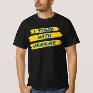 Ik sta voor Oekraïne, Oekraïne, vlaggekleurde T- T-shirt