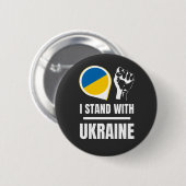 Ik sta voor Oekraïne - steun Oekraïne Ronde Button 5,7 Cm (Voorkant /achterkant)