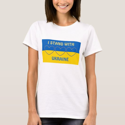 Ik sta voor Oekraïne | Steun T-shirt (Voorkant)
