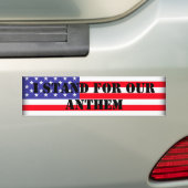 Ik sta voor ons volkslied bumpersticker (Op auto)