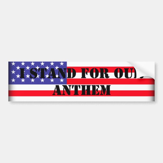 Ik sta voor ons volkslied bumpersticker (Voorkant)