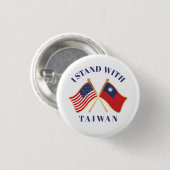 Ik sta voor Taiwan Ronde Button 3,2 Cm (Voorkant /achterkant)