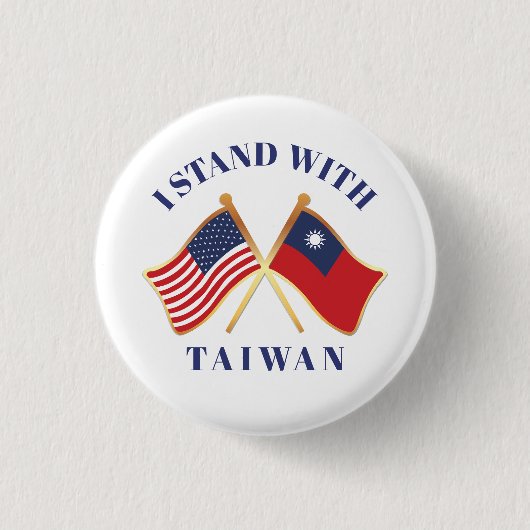 Ik sta voor Taiwan Ronde Button 3,2 Cm (Voorkant)