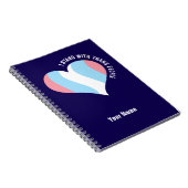 Ik sta voor Trans People Custom Spiral Notitieboek (Rechterzijde)