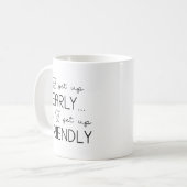 Ik sta vroeg op koffiemok (Voorkant links)