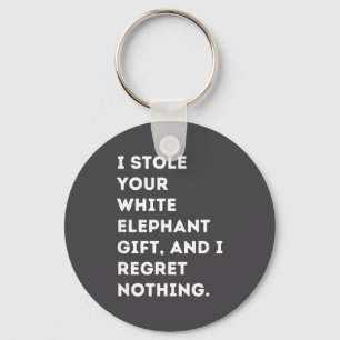 Ik Staal Je Cadeau Grappige Witte Olifant Feestje Sleutelhanger