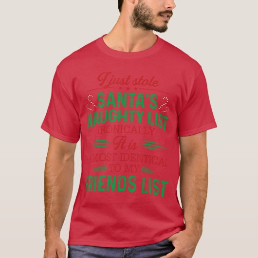 Ik stal gewoon de stoute lijst van Sinterklaas Iro T-shirt (Voorkant)