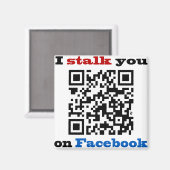 Ik stalk je op Facebook QR Code Magneet (Voorkant / Achterkant)