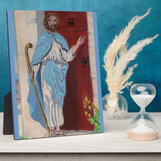 IK STAND AAN DE DEUR EN KNOCK, JESUS-plak Fotoplaat (Zijkant)