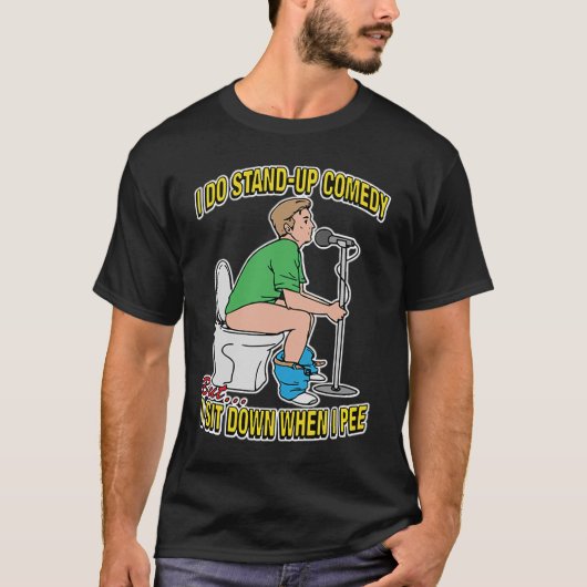 IK STAND MET COMEDYBmaar ik ga naar beneden als ik T-shirt (Voorkant)