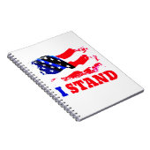 IK STAND MET DE Amerikaanse vlag Notitieboek (Rechterzijde)