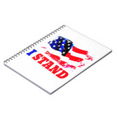 IK STAND MET DE Amerikaanse vlag Notitieboek (Linkerzijde)
