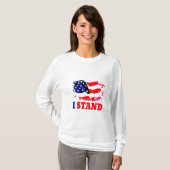 IK STAND MET DE Amerikaanse vlag T-shirt (Voorkant volledig)