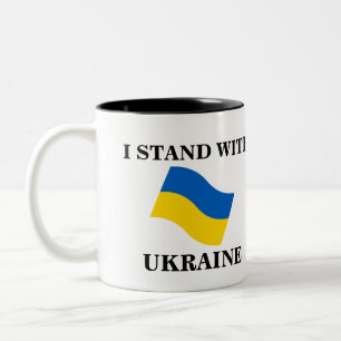 IK STAND MET DE OEKRAÏNE KOFFIE-MOK TWEEKLEURIGE KOFFIEMOK