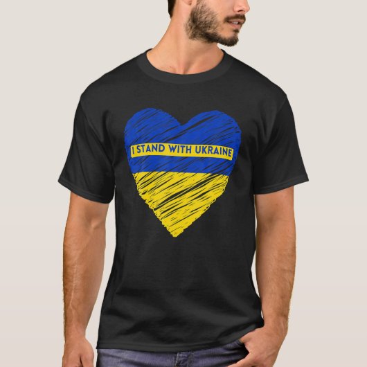 IK STAND MET HET OEKRAÏNE OOSTENRIJKSE Vlaggenhoof T-shirt (Voorkant)