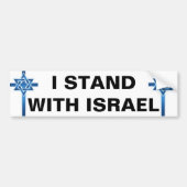 IK STAND MET ISRAËL BUMPERSTICKER (Voorkant)