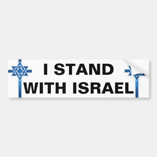 IK STAND MET ISRAËL BUMPERSTICKER (Voorkant)