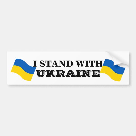 IK STAND MET OEKRAÏNE BUMPERSTICKER (Voorkant)