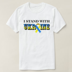 IK STAND MET OEKRAÏNE MET PETERKTE T-SHIRT