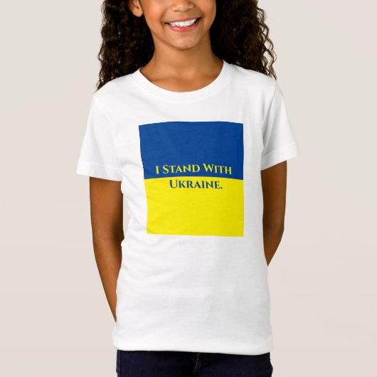 IK STAND MET OEKRAÏNE-rechthoekvlag T-shirt (Voorkant)