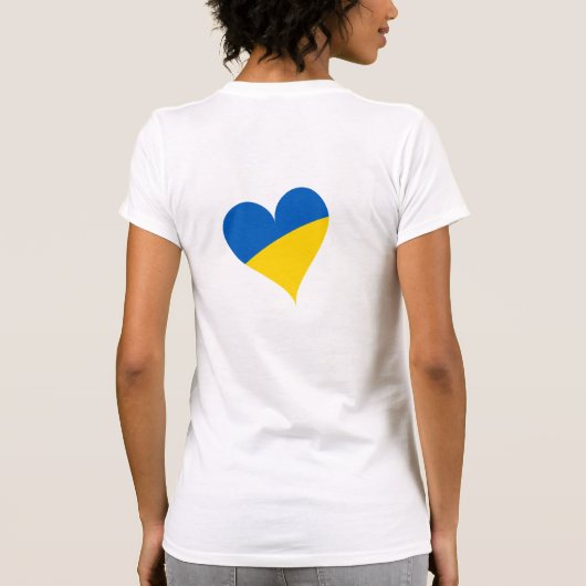 IK STAND MET UKRAINE Fine Jersey Women's T-Shirt (Achterkant)