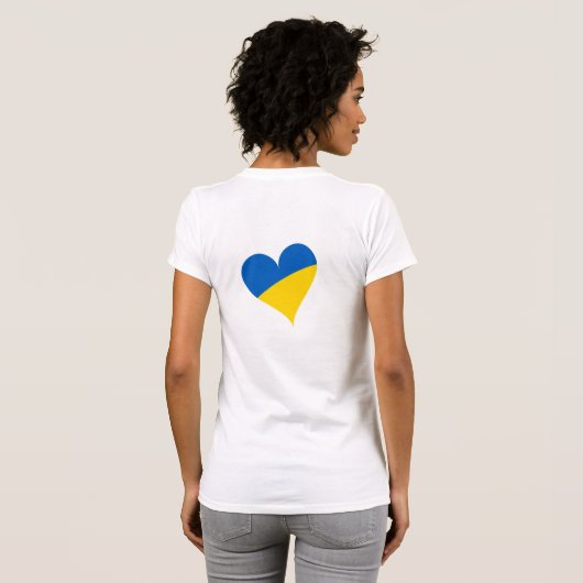 IK STAND MET UKRAINE Fine Jersey Women's T-Shirt (Achterkant volledig)