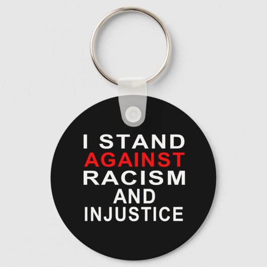 IK STAND TEGEN RACISME EN SCHADE 2 SLEUTELHANGER (Voorkant)